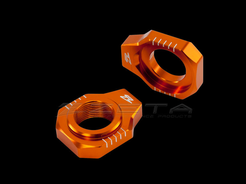 Zeta Rear Axle Blocks KTM/Husky 85 '15-22 Orange