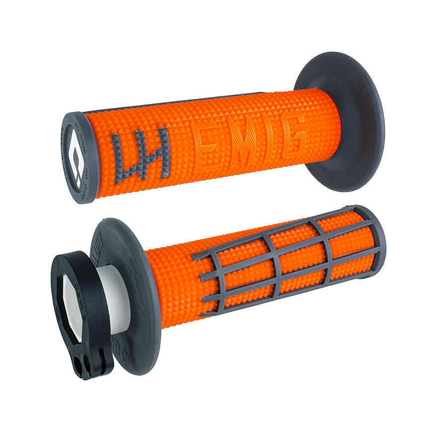 ODI Emig  V2 Lock-On MX Grips 2.0 Orange/Graphite