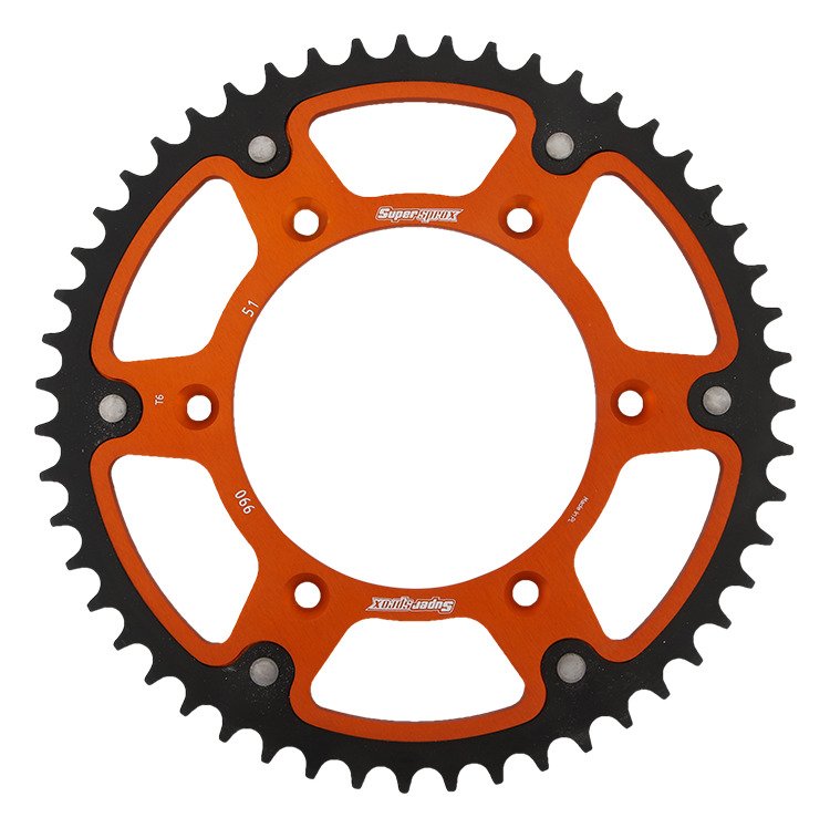 Supersprox Stealth Rear Sprocket 51T Orange KTM|HSQ  125-701cc