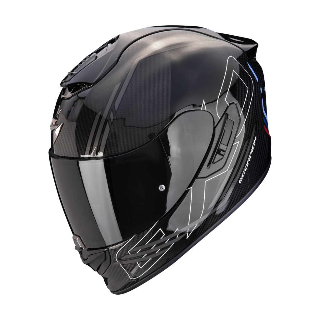 Scorpion EXO Full Face Helmet 1400 Carbon Evo2 Reika Black/Silver/Blue