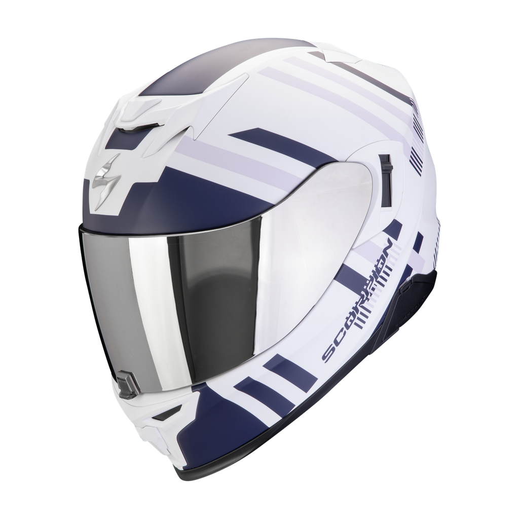 Scorpion EXO Full Face Helmet 520 Banshee White/Blue/Purple