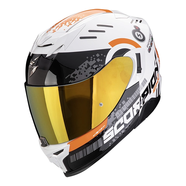 Scorpion EXO Full Face Helmet 520 Titan White/KTM