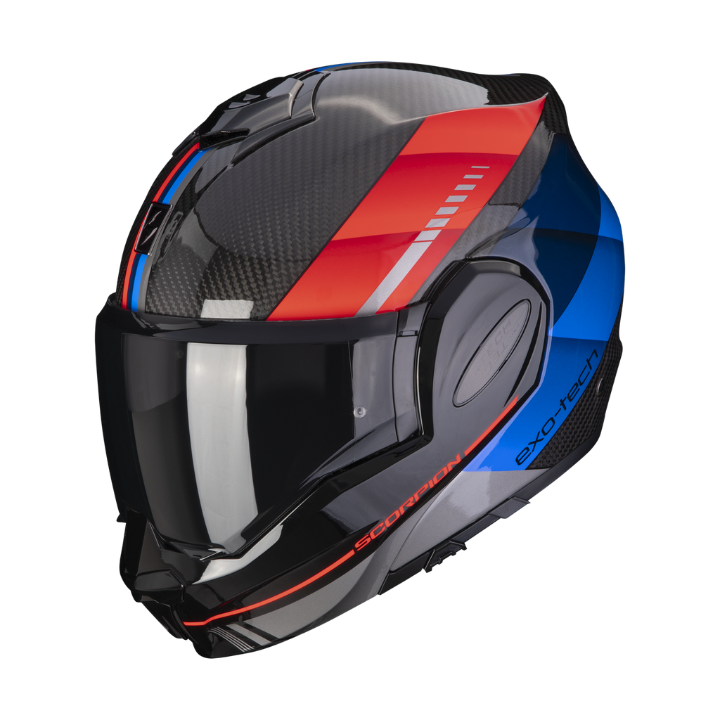 Scorpion EXO Flip Back Helmet Tech C Genus Black/Blue/Red