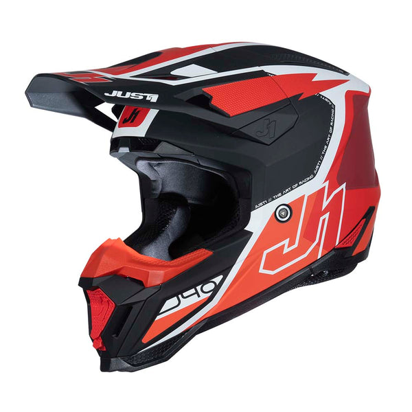 Just1 MX Helmet J40 Flash Matt Red/White/Black