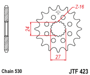 JT Sprocket Front JTF423 17T