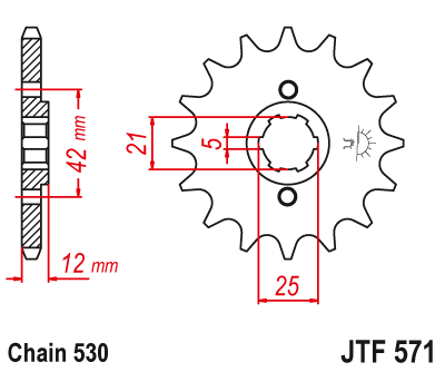 JT Sprocket Front JTF571 16T