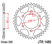 JT Sprocket Rear JTR1489 41T