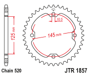 JT Sprocket Rear JTR1857 40T