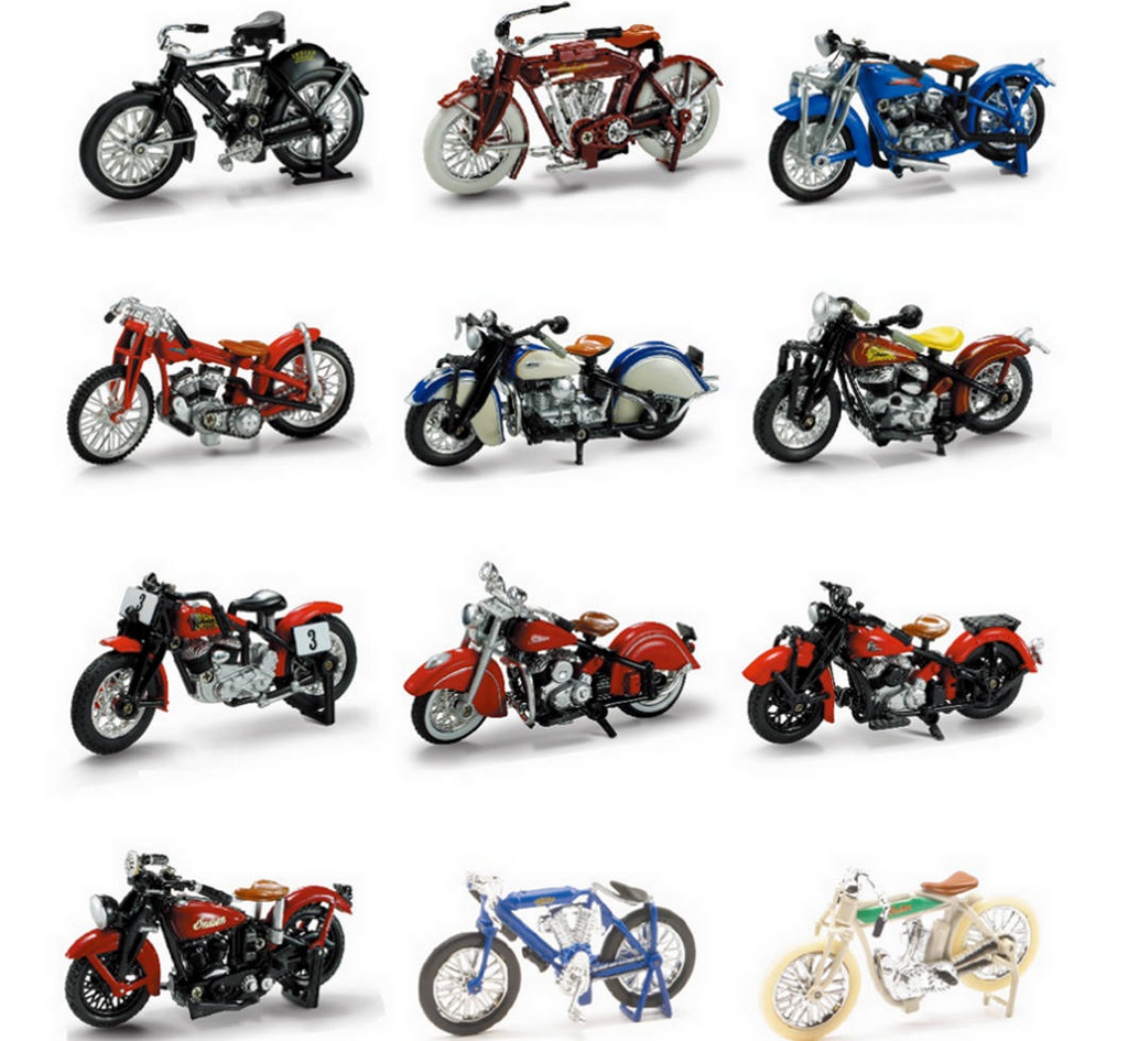 NewRay Indian Bike 12 Pack 1/32 Scale