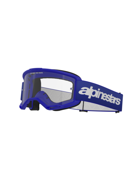 Alpinestars Vision 3 Wordmark MX Goggles Blue Clear