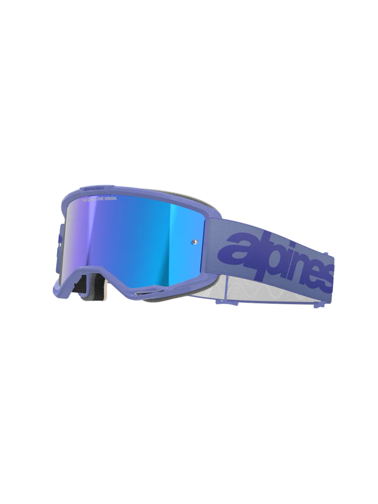 Alpinestars Vision 5 Wordmark MX Goggles Purple Mirror Blue