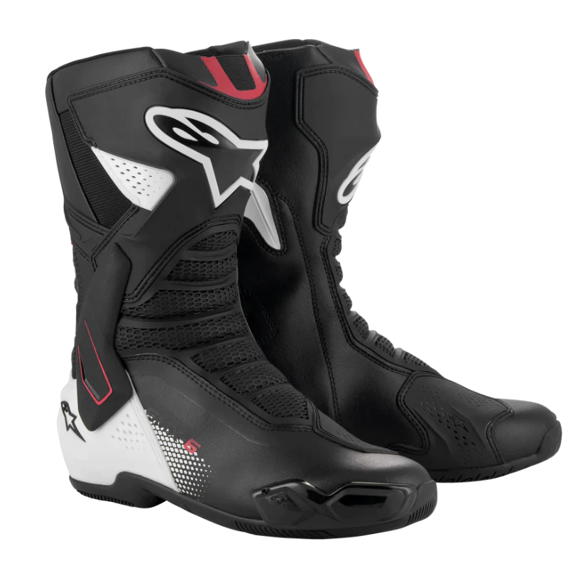 Alpinestars SMX-6 V3 Boots Black/White/Red Graphic