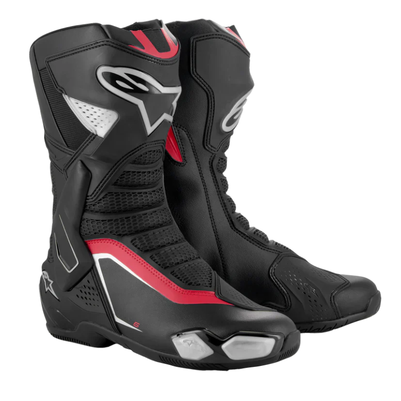 Alpinestars SMX-6 V3 Boots Black/Silver/Red