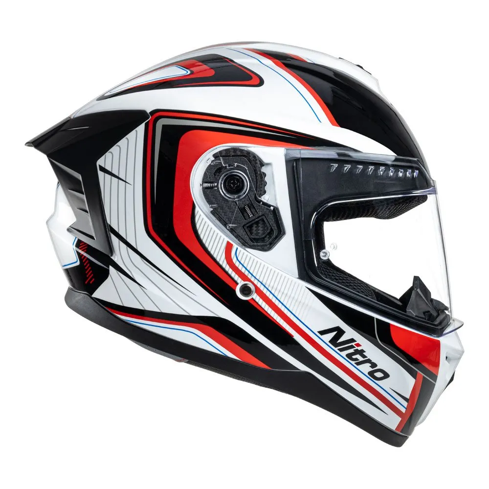Nitro Helmet Full Face N700 Contour Black/White/Red