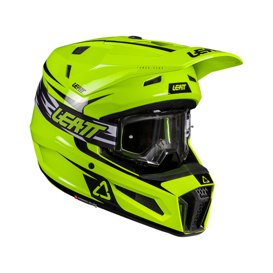 Leatt Moto 3.5 V26 Jr MX Helmet Kit Neon Yellow