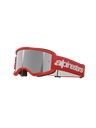 Alpinestars Vision 3 Wordmark Goggles Red Mirror Silver