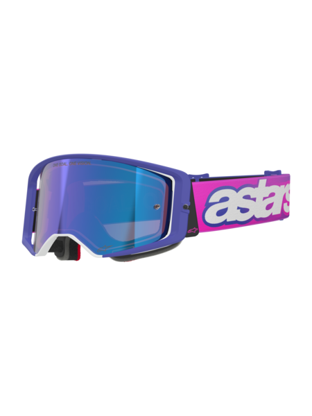 Alpinestars Supertech Vista Goggles Purple/Pink Mirror Blue
