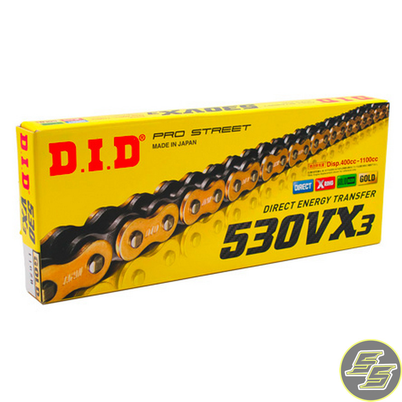 DID Chain 530 120L VX3 X-Ring Rivet Type ZB Gold/Black