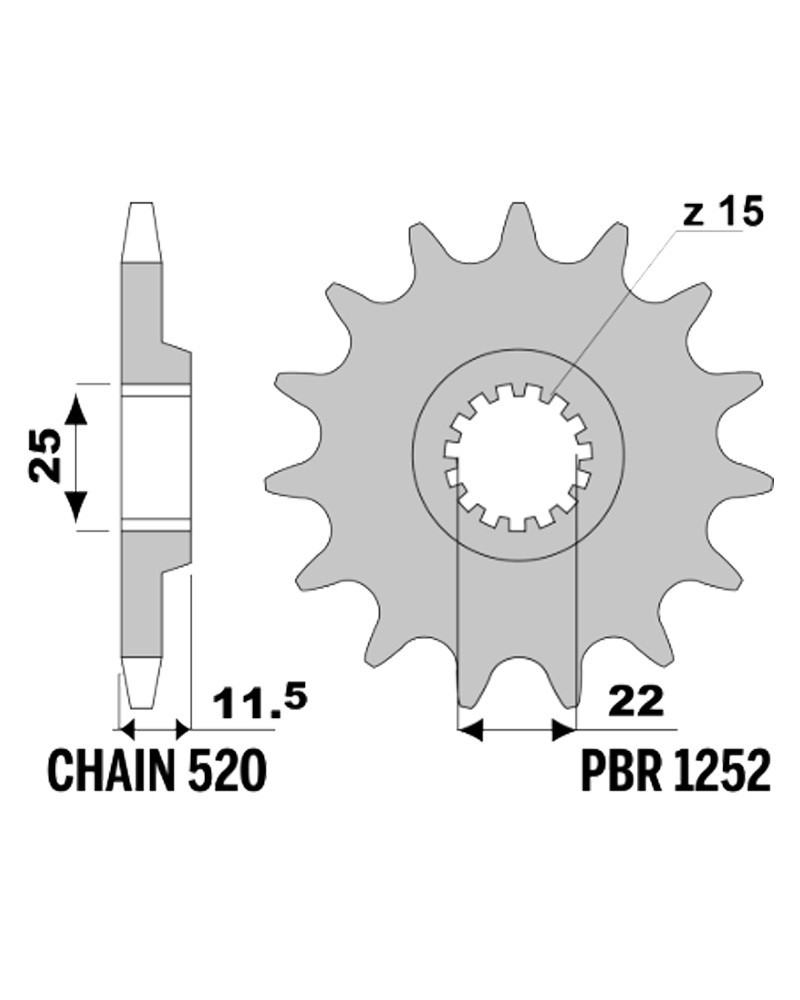 PBR Sprocket Front 1252-14T