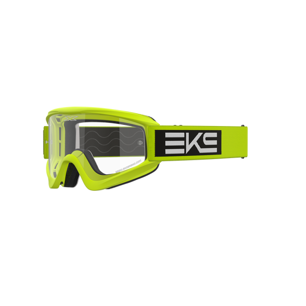 EKS Brand GOX Flat Out Clear Goggles Yellow/Black