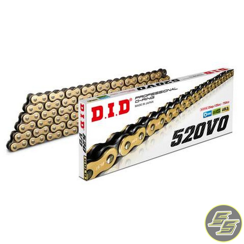 DID Chain 520 120L VO O-Ring ZB Rivet Gold/Black