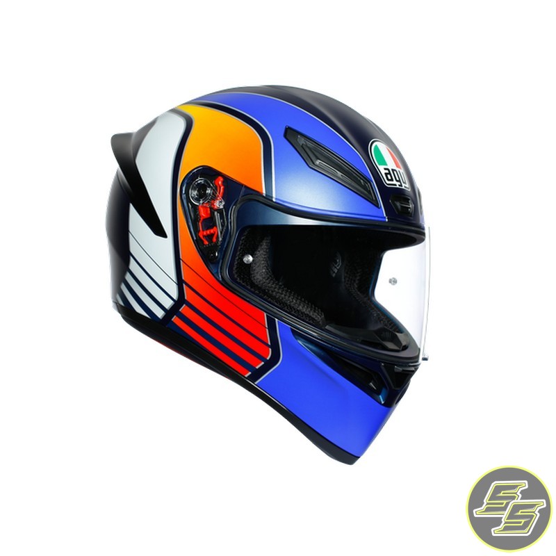AGV Full Face Helmet K1 Power Matt Dark Blue/Orange/White