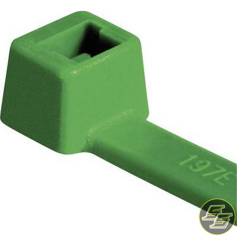HellermannTyton Cable Ties T18R Green 100pc