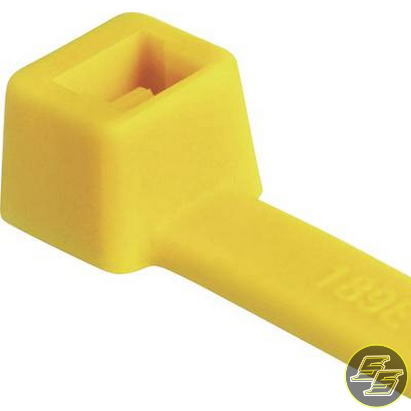 HellermannTyton Cable Ties T18R Yellow 100pc