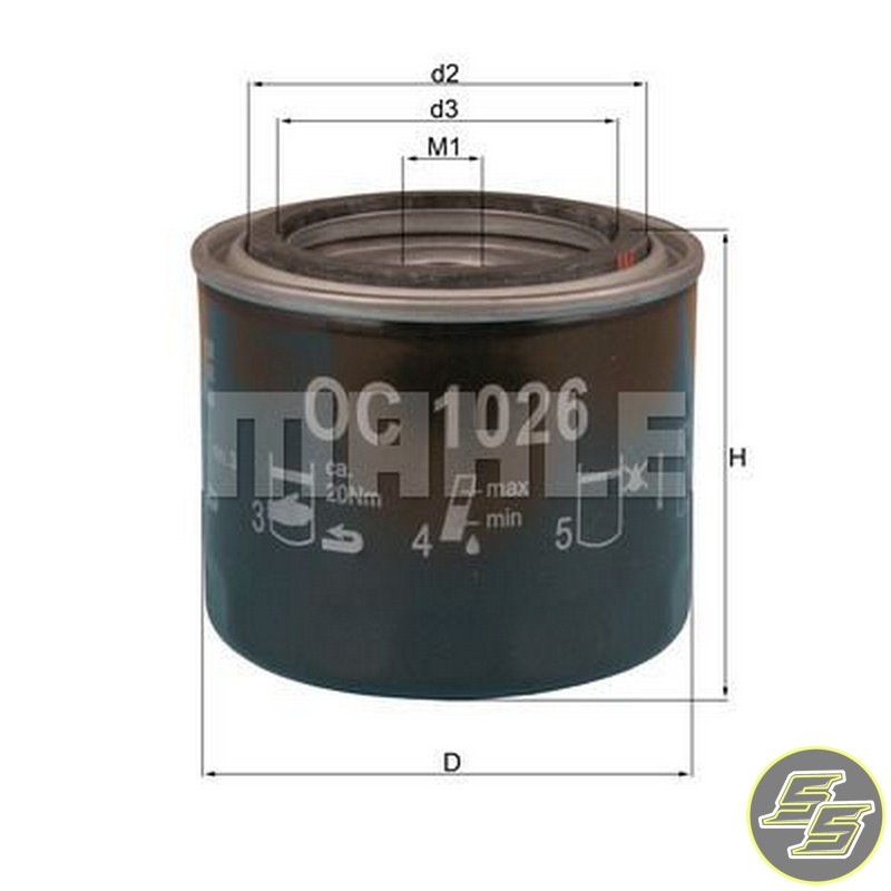 Mahle Oil Filter OC1026
