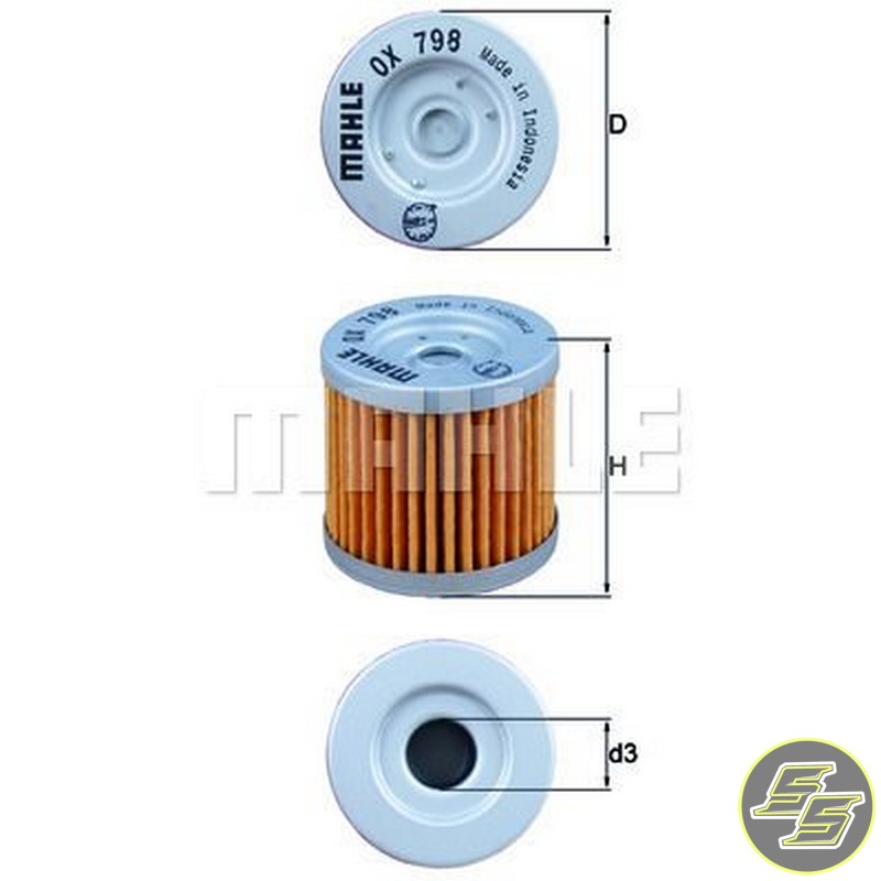 Mahle Oil Filter OX798 (HF139)