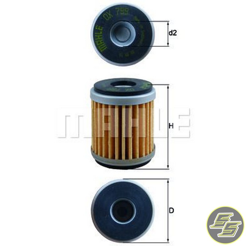 Mahle Oil Filter OX799 (HF140)