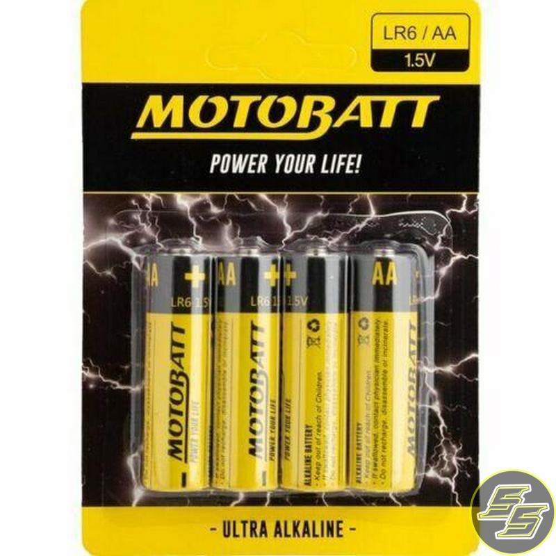 Motobatt Battery Alkaline 1.5v AA 4pk