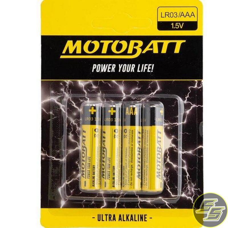 Motobatt Battery Alkaline 1.5v AAA 4pk