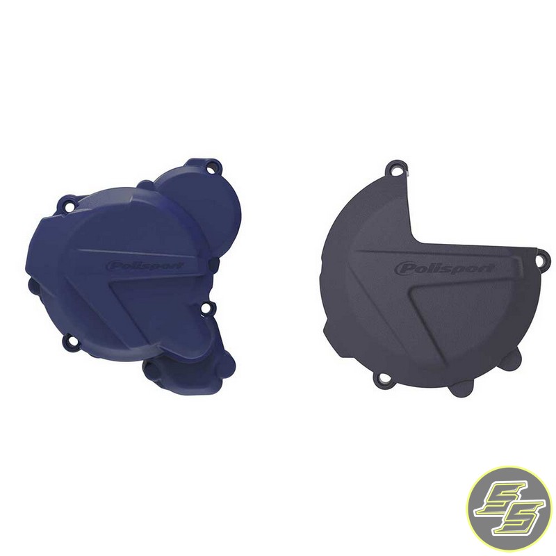 Polisport Clutch & Ignition Cover Protector Kit Husqvarna 250|300 '17-21 HQ Blue
