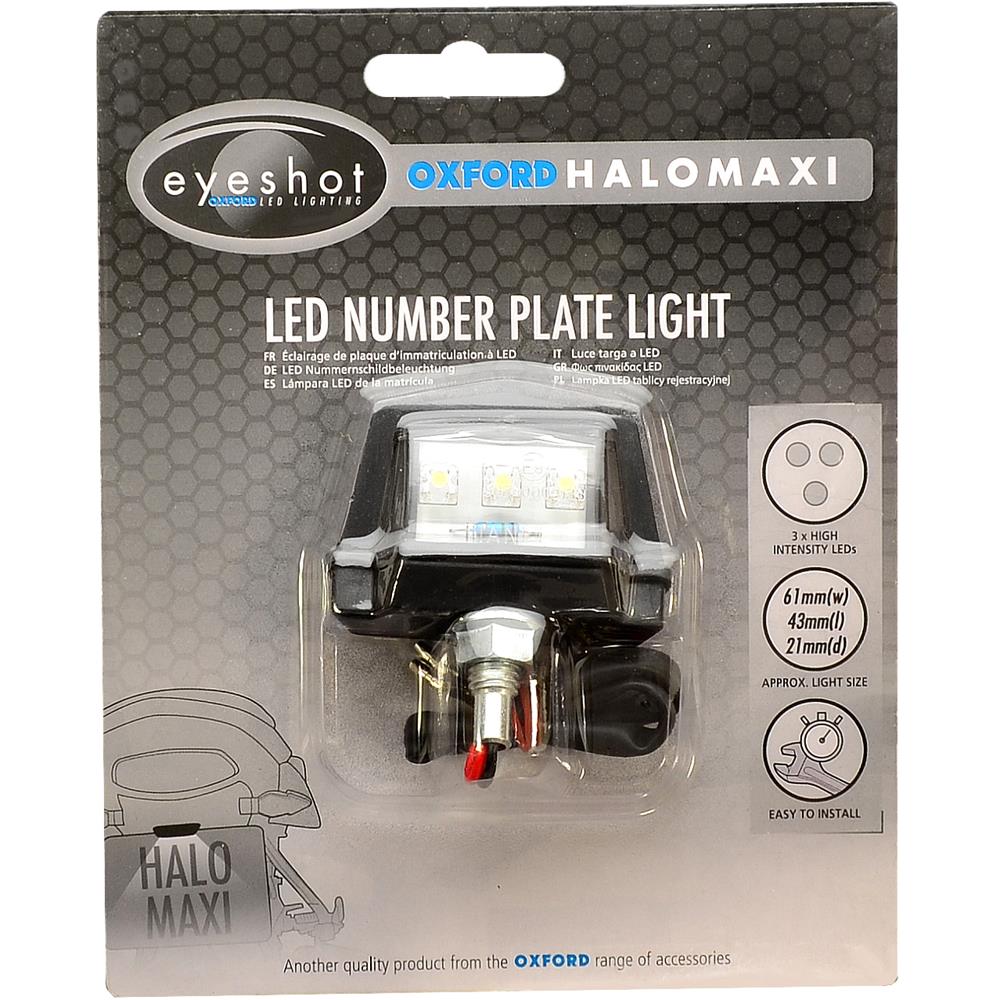 Oxford Number Plate Light Halo Maxi LED