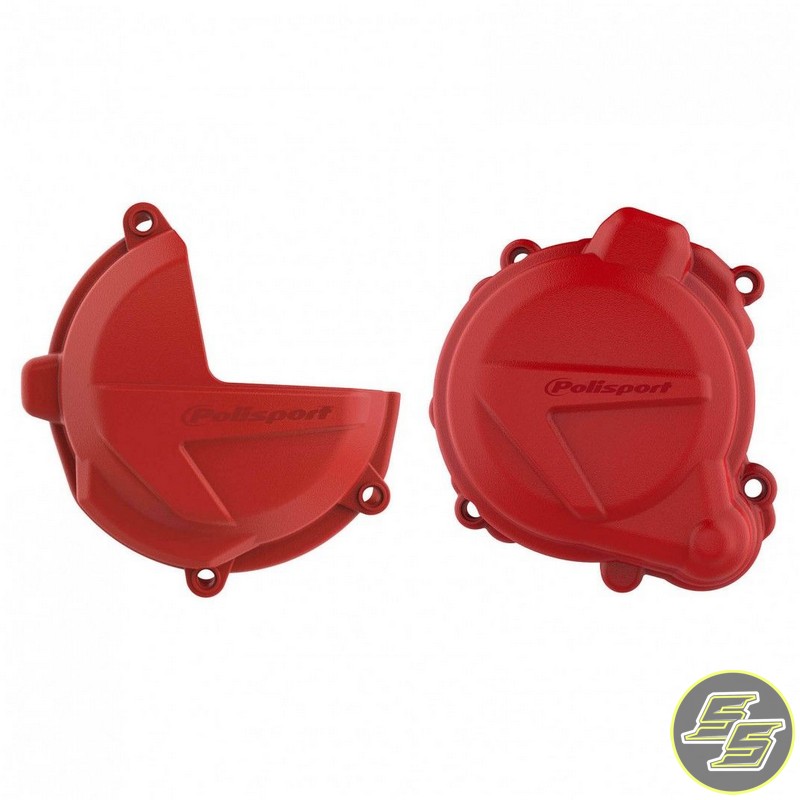 Polisport Clutch & Ignition Cover Protector Kit Beta RR '18-21 Red