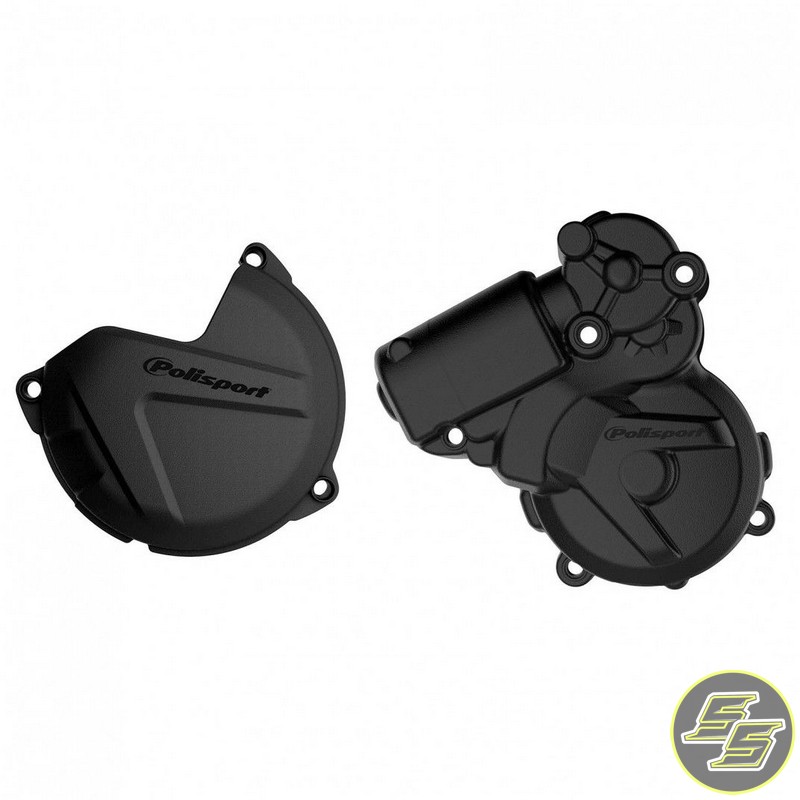 Polisport Clutch & Ignition Cover Protector Kit KTM | Husqvarna 250|300 '13-16 Black