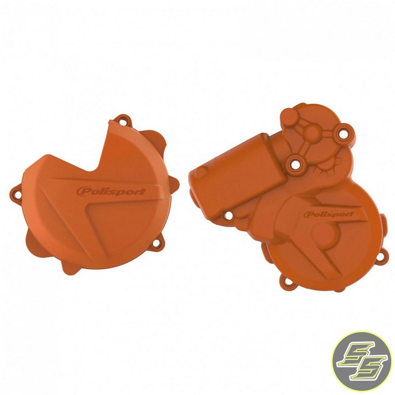 Polisport Clutch & Ignition Cover Protector Kit KTM | Husqvarna 250|300 '13-16 Orange