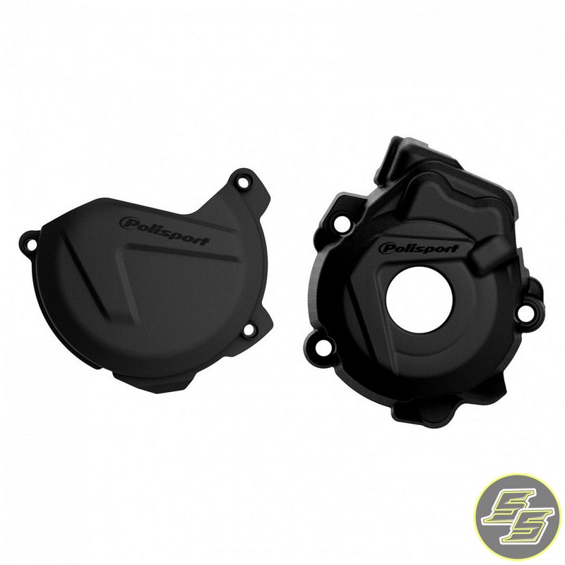 Polisport Clutch & Ignition Cover Protector Kit KTM | Husqvarna 250F|350F '09-16 Black