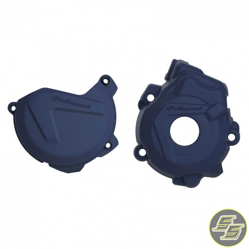 Polisport Clutch & Ignition Cover Protector Kit KTM | Husqvarna 250F|350F '09-16 HQ Blue