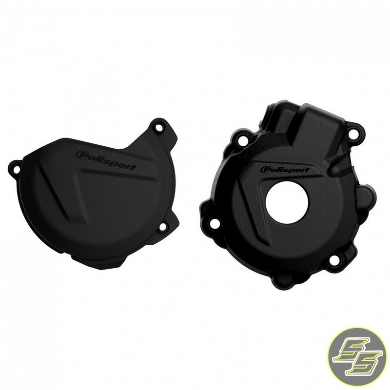 Polisport Clutch & Ignition Cover Protector Kit KTM | Husqvarna 250F|350F '14-16 Black