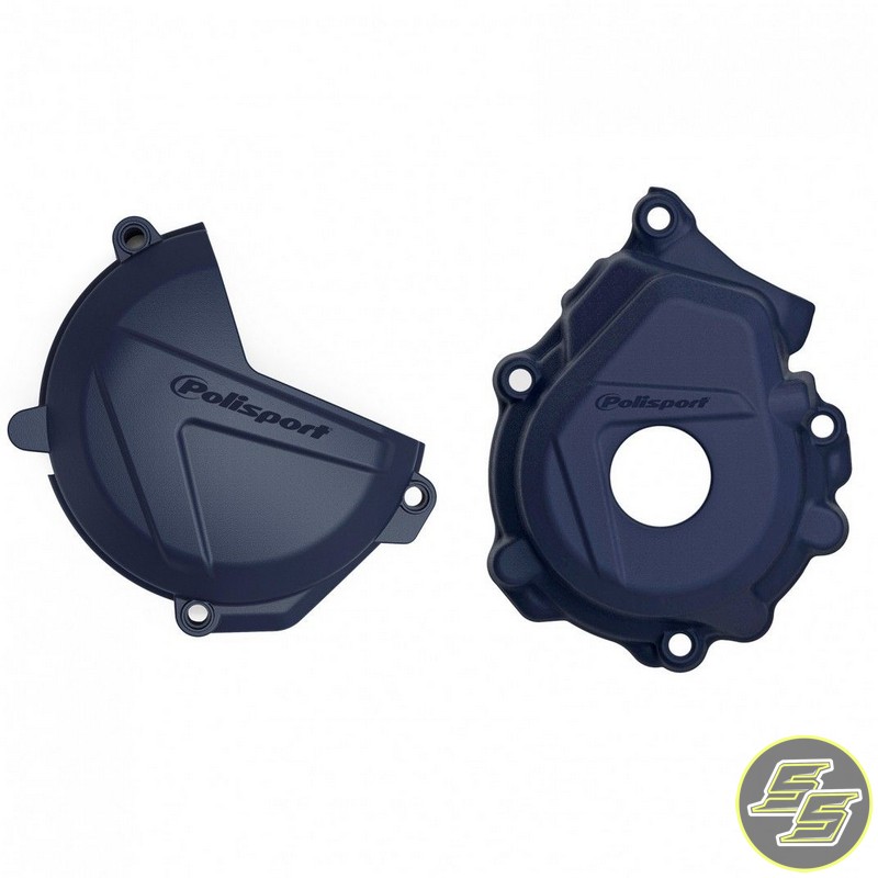 Polisport Clutch & Ignition Cover Protector Kit KTM | Husqvarna 250F|350F '16-21 HQ Blue