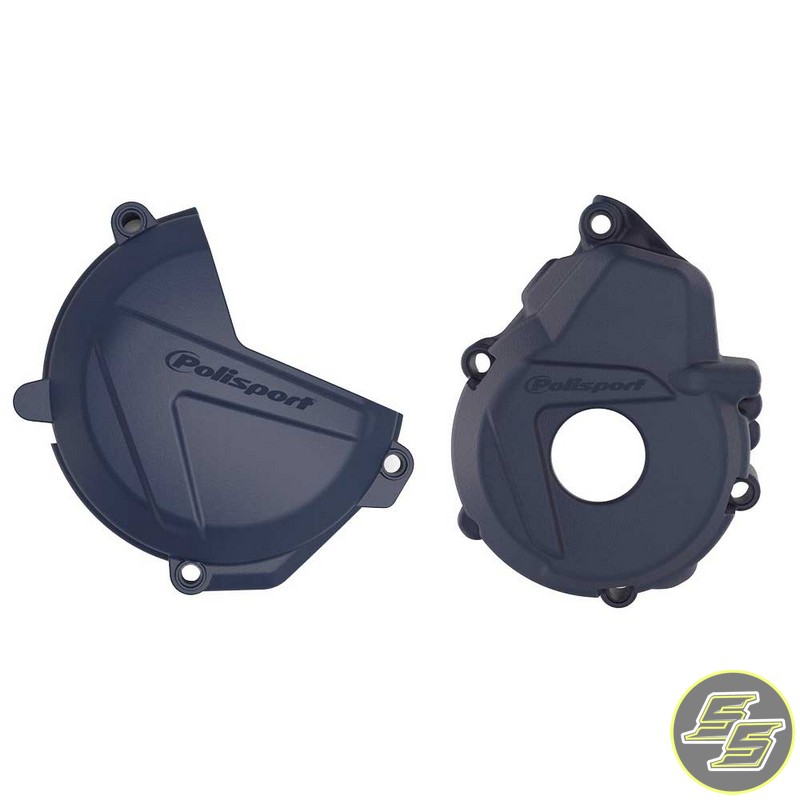 Polisport Clutch & Ignition Cover Protector Kit KTM | Husqvarna 250F|350F '17-21 HQ Blue