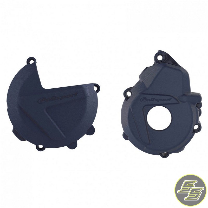 Polisport Clutch & Ignition Cover Protector Kit KTM | Husqvarna 250F|350F '19-21 HQ Blue