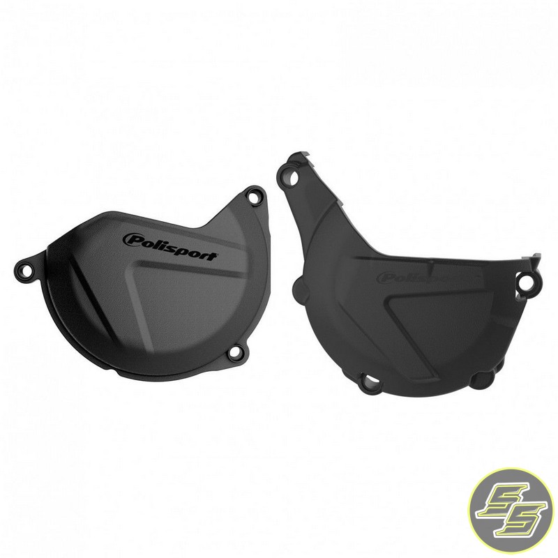Polisport Clutch & Ignition Cover Protector Kit KTM | Husqvarna 450|501 '14-16 Black