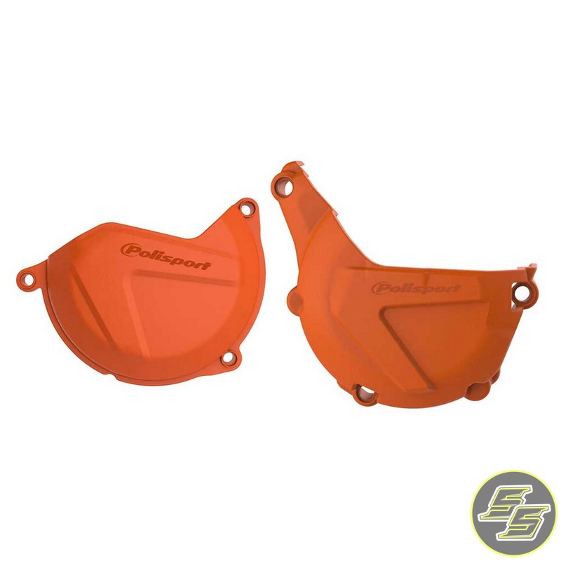 Polisport Clutch & Ignition Cover Protector Kit KTM | Husqvarna 450|501 '14-16 Orange