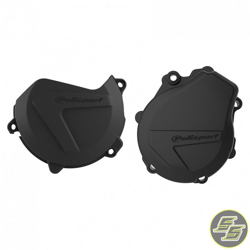 Polisport Clutch & Ignition Cover Protector Kit KTM | Husqvarna 450|501 '17-21 Black