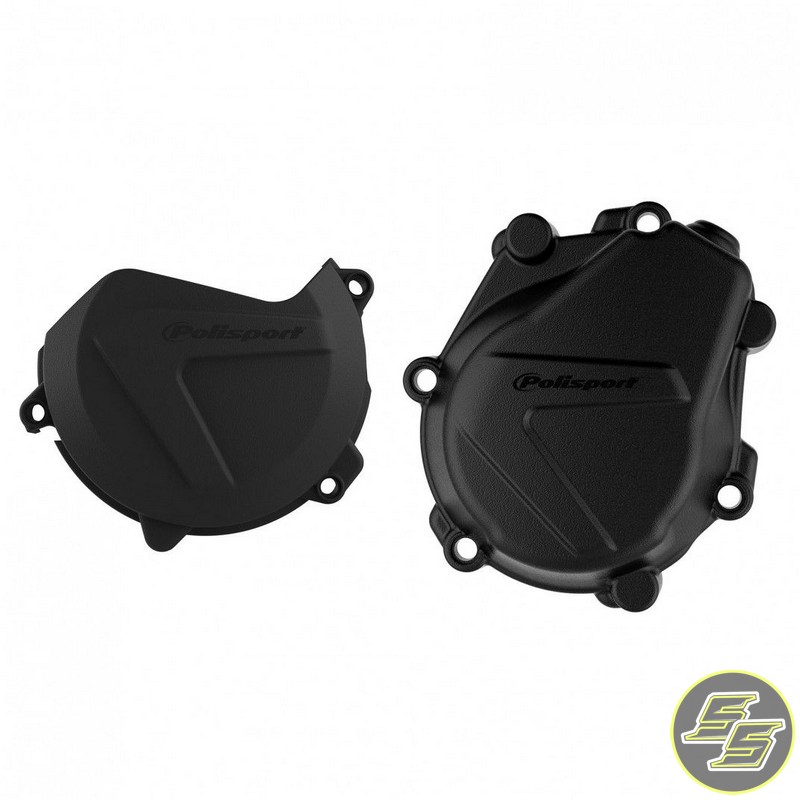 Polisport Clutch & Ignition Cover Protector Kit KTM | Husqvarna 450F '16-21 Black