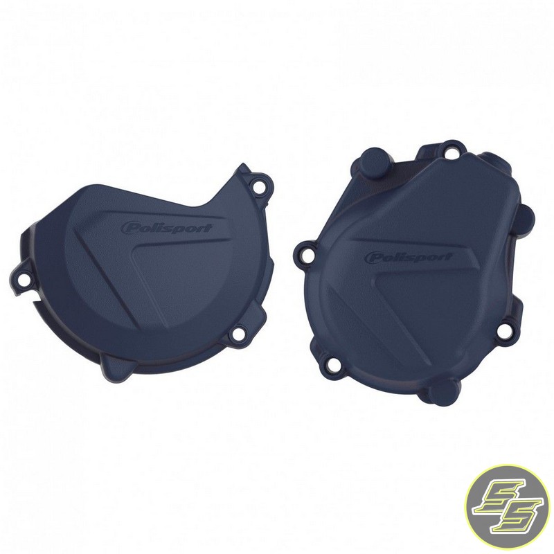 Polisport Clutch & Ignition Cover Protector Kit KTM | Husqvarna 450F '16-21 HQ Blue