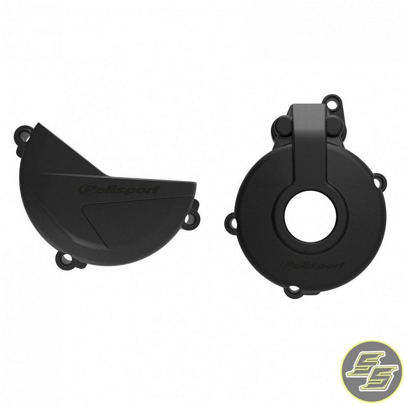Polisport Clutch & Ignition Cover Protector Kit Sherco SE-F 250|300 '14-21 Black